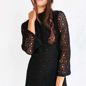 Black Crochet Dress by Cooperative (UO)